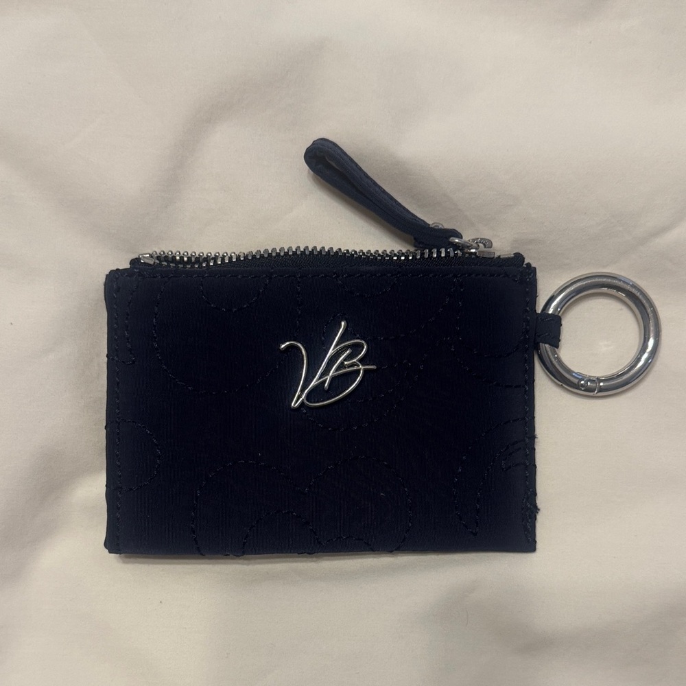 Vera Bradley Dark Blue Quilted Keychain Wallet